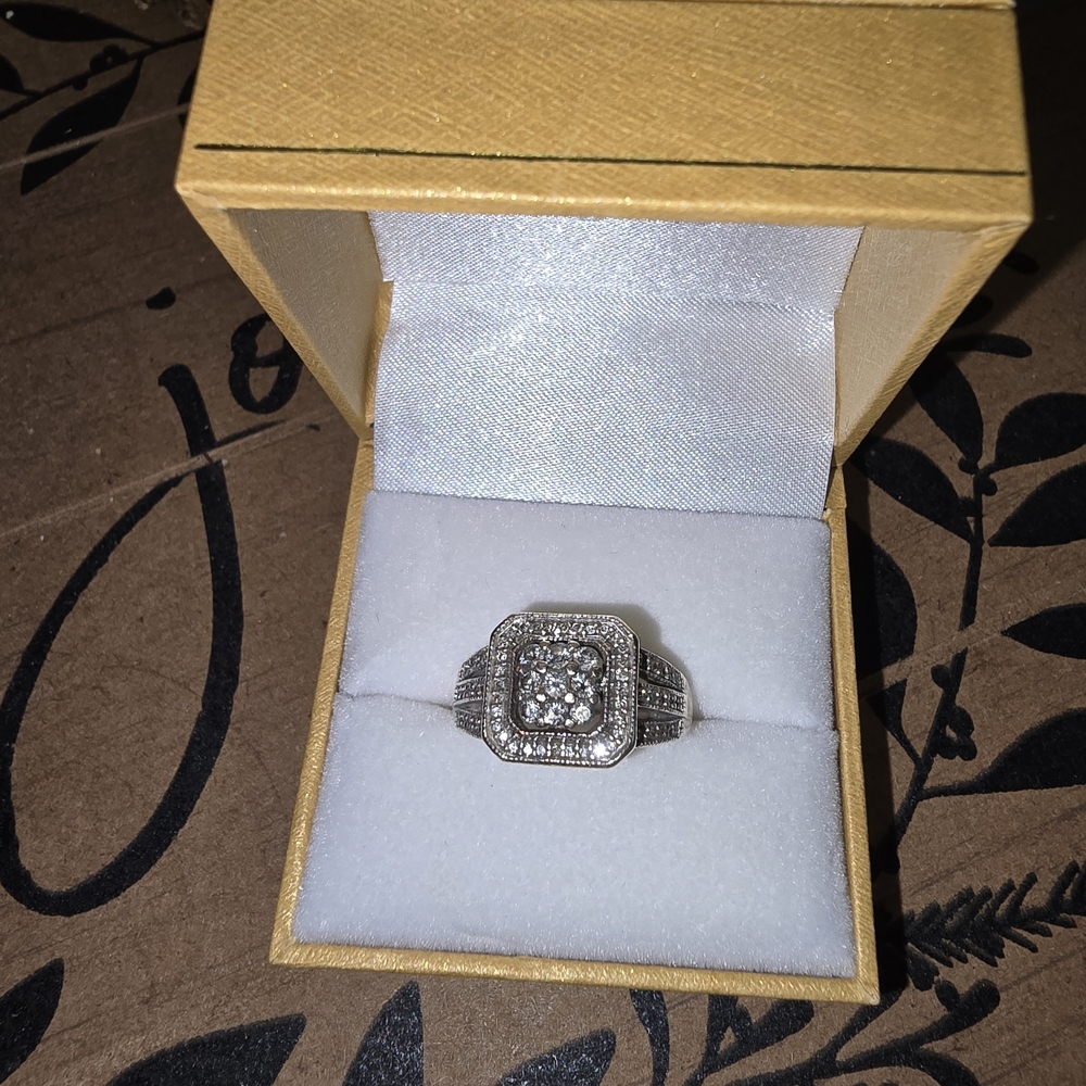 Sterling Silver Diamond Ring
